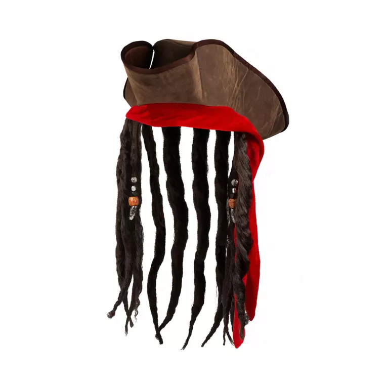 Klobouk pirát s dredy