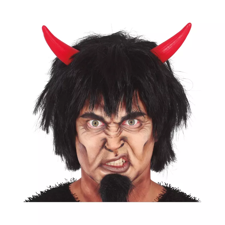 Paruka Ďábel s červenými rohy