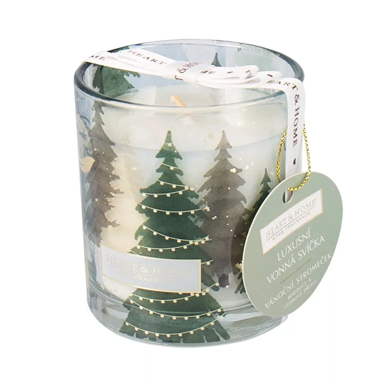 Svíčka s potiskem - Vánoční stromeček