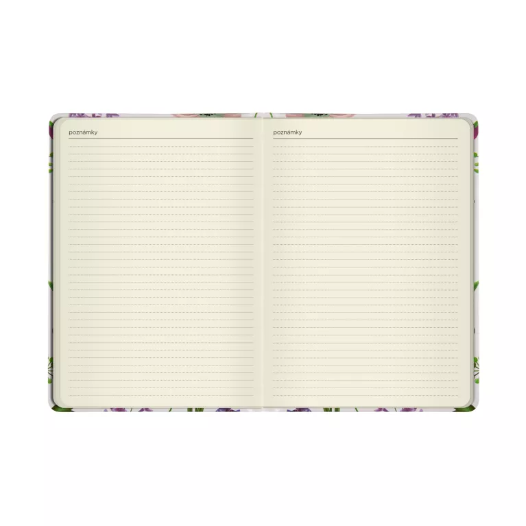 Týdenní diář - Fialové květiny