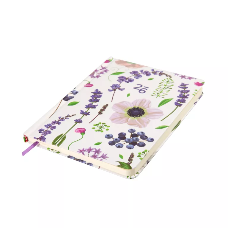 Týdenní diář - Fialové květiny