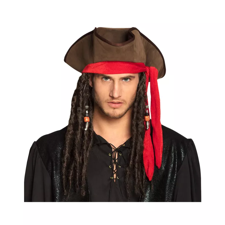 Klobouk pirát s dredy