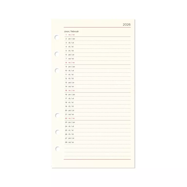 Náplň do plánovacího diáře na rok 2026