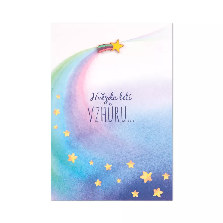 Přání s broží - Hvězda