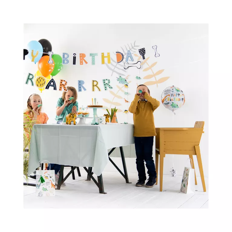 Balónek fóliový Happy Birthday Dinosauři