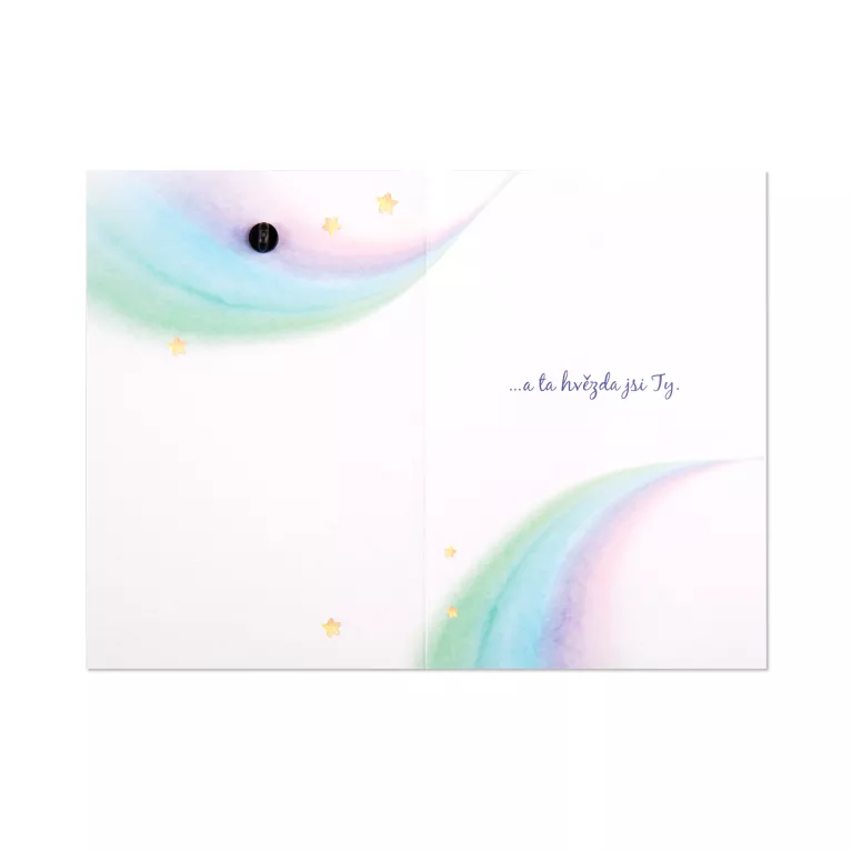Přání s broží - Hvězda