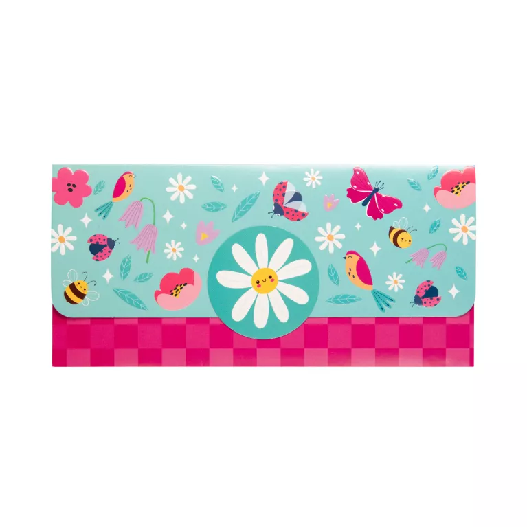 Magnetická kapsa na peníze - Květiny a zvířátka