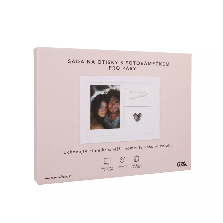 Fotorámeček pro páry se sadou na otisky