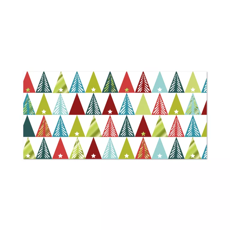 Vánoční obálka na peníze - Barevné stromky