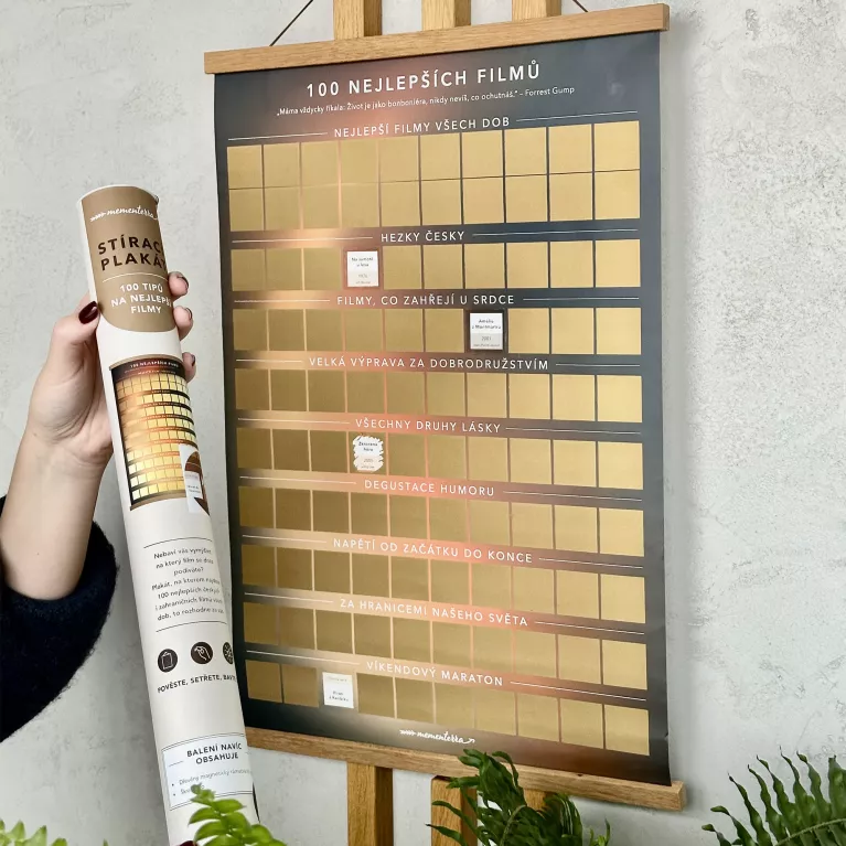 Stírací plakát - 100 tipů na nejlepší filmy