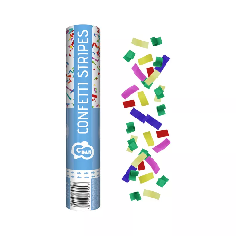 Konfety vystřelovací barevné 30 cm