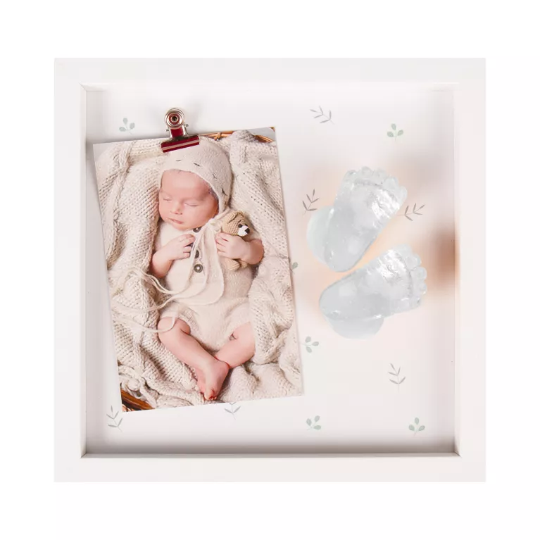 Fotorámeček pro miminko se sadou na 3D odlitky – pro chlapečka