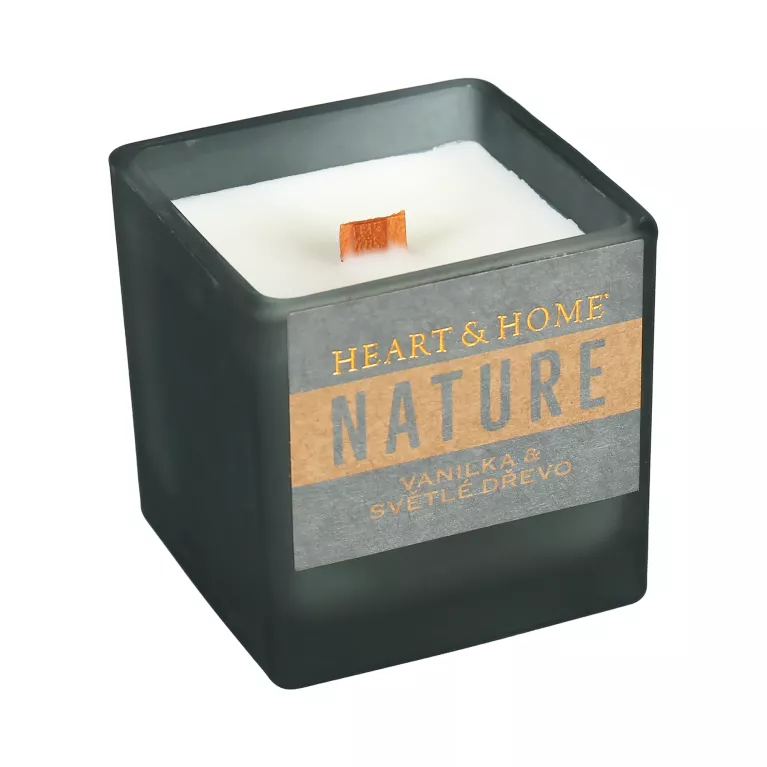 Malá svíčka - Vanilka a světlé dřevo