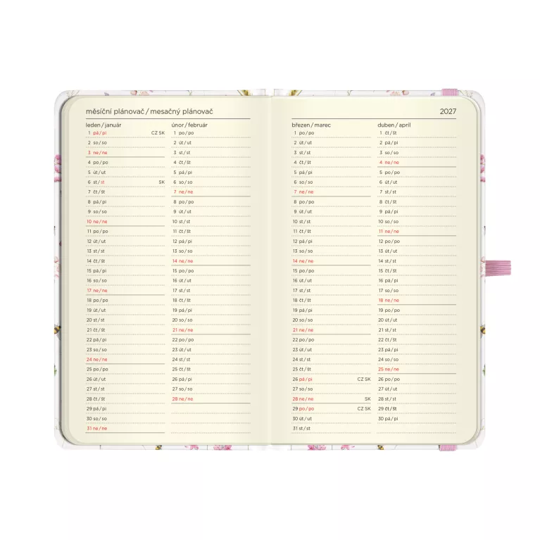 Kapesní diář - Luční květy