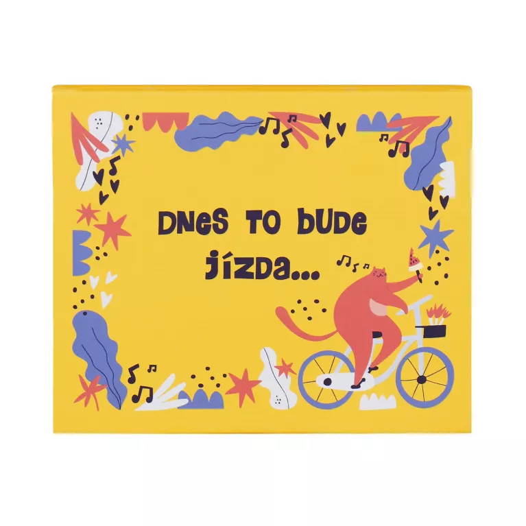 Hrací krabička - Kočka na kole