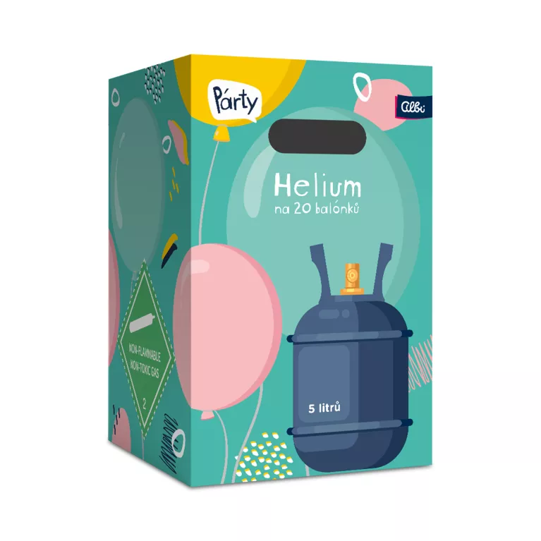 Helium na 20 balónků