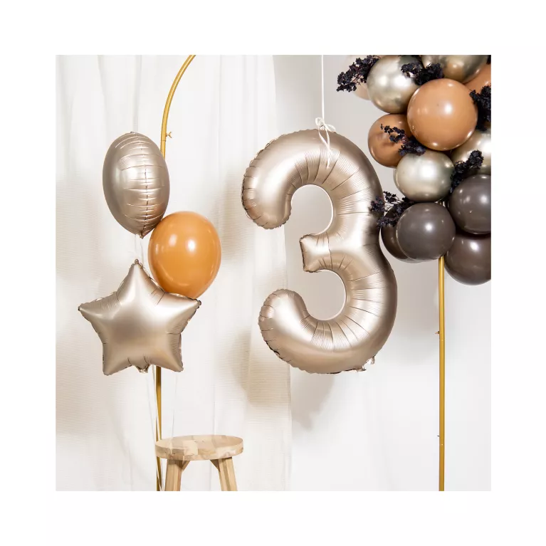 Balónky fóliové 86 cm zlatá matná čísla