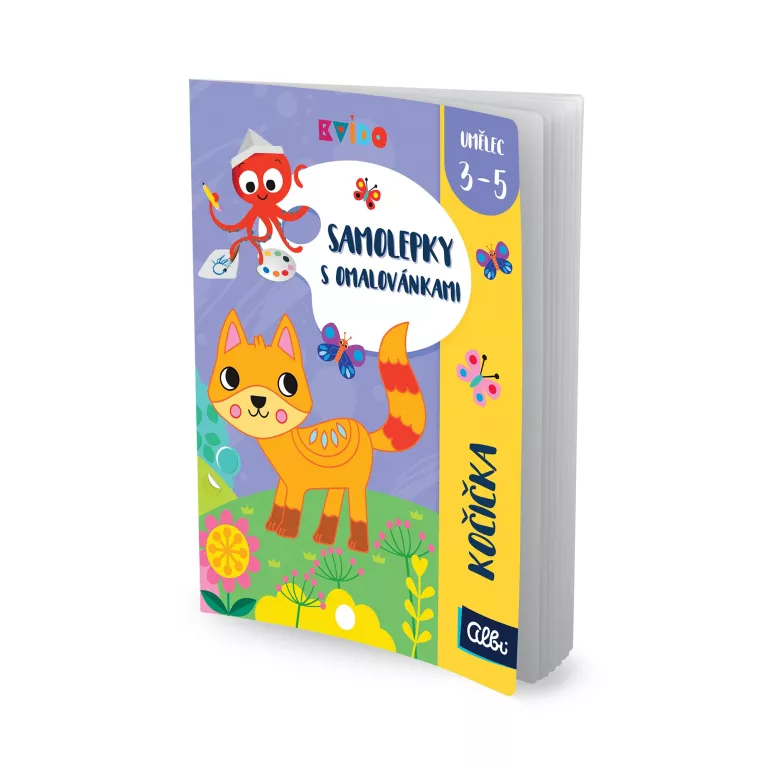 Samolepky s omalovánkami - Kočička