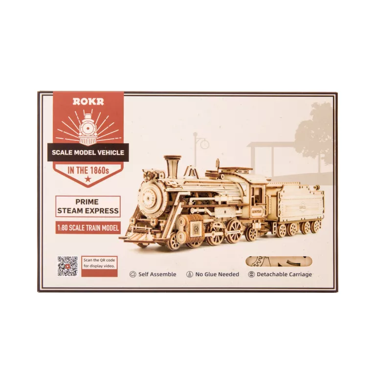 Dřevěný model - Parní lokomotiva