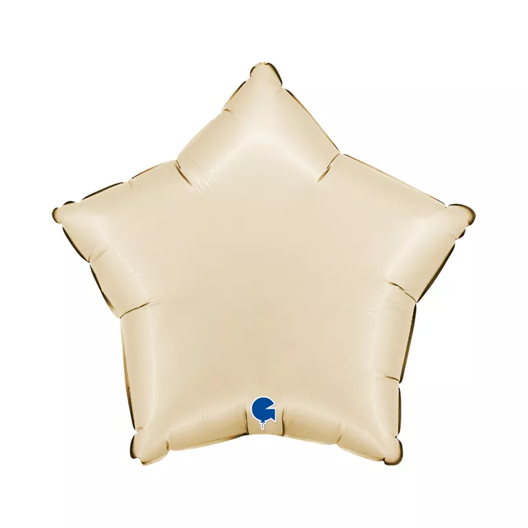 Balónek fóliový Hvězda krémová matná