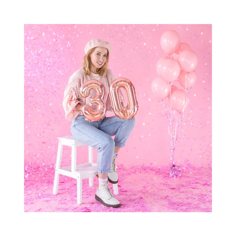 Balónky fóliové 35 cm rose gold čísla