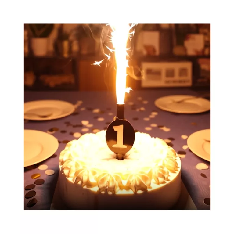 Fontány dortové černobílá čísla