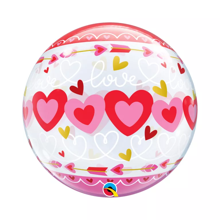 Balónek bublina Láska se srdíčky