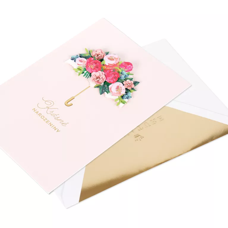 Luxusní přání - Květinový deštník