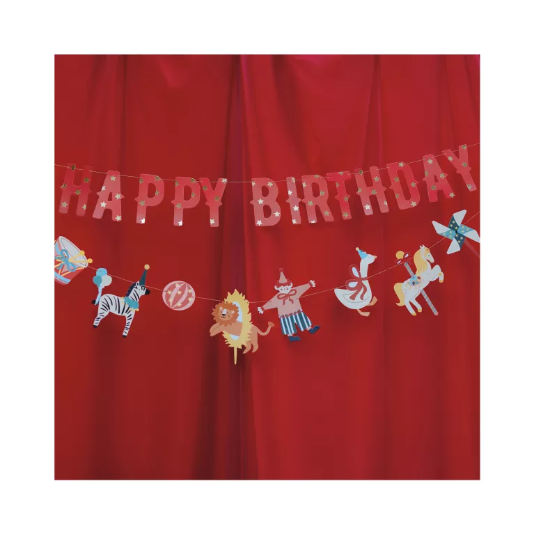 Banner Happy Birthday Cirkus