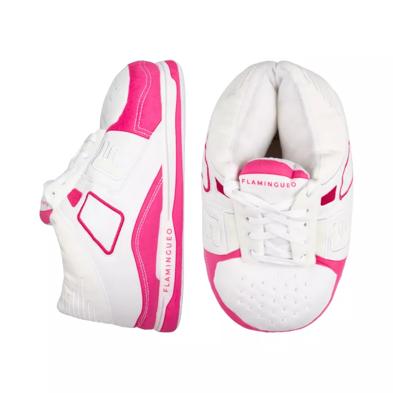 Růžovobílé sneakers bačkory