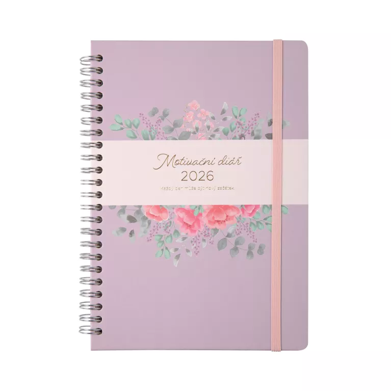 Fialový motivační diář A5