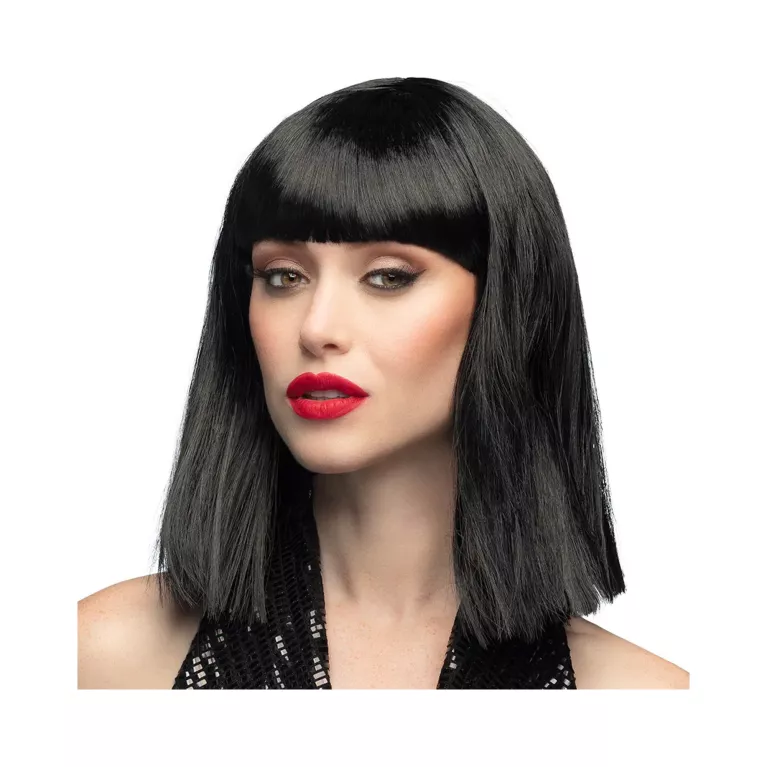 Paruka Mikádo dlouhé černé
