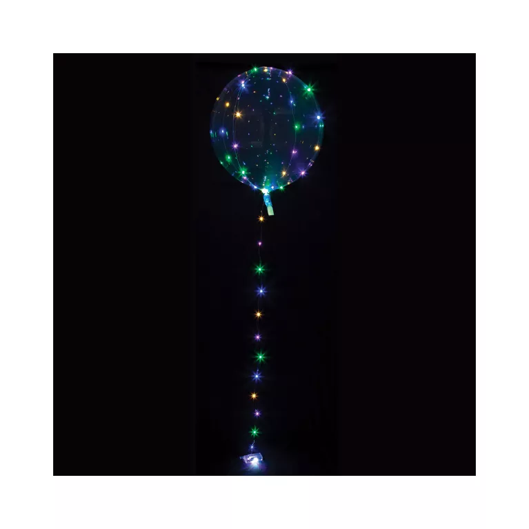 Balónek bublina s LED barevným osvětlením