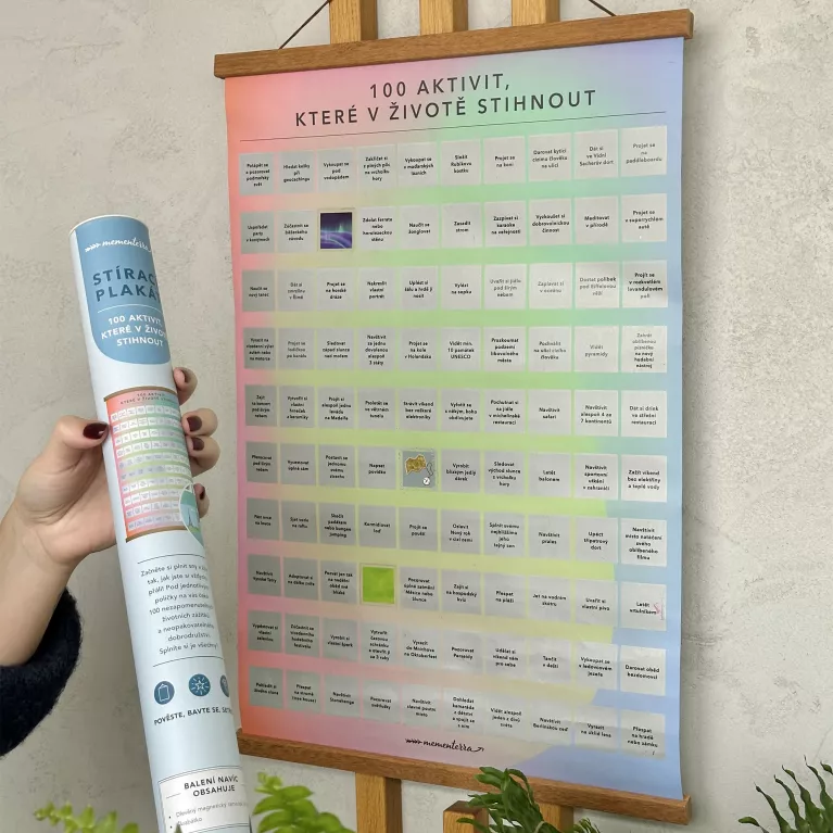 Stírací plakát - 100 aktivit, které v životě stihnout