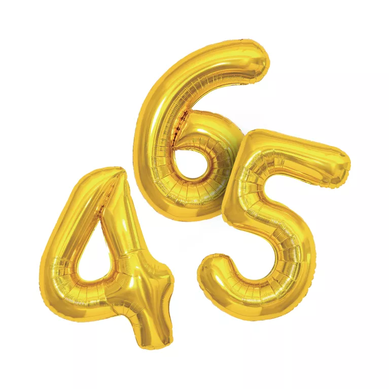 Balónky fóliové 85 cm zlatá čísla