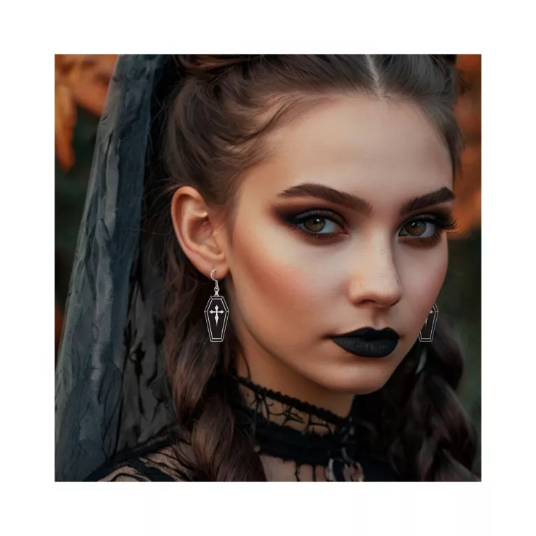 Náušnice Halloween Rakev