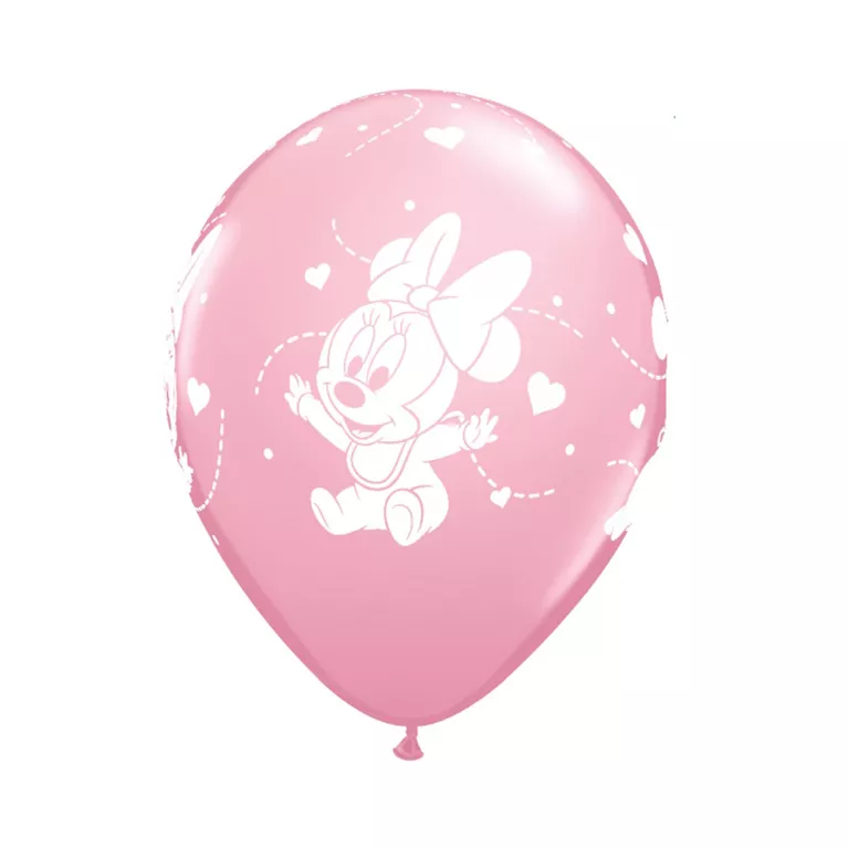 Balónky latexové Baby girl Minnie Mouse 6 ks