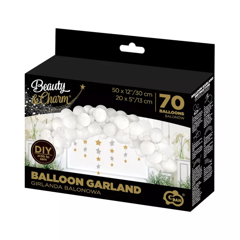 Balónková girlanda bílá 70 ks