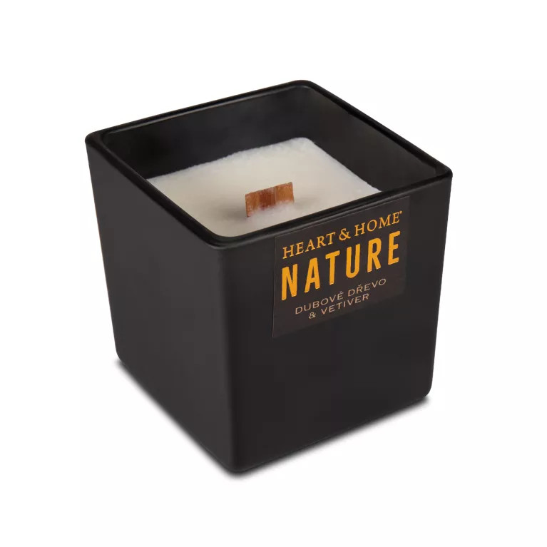 Velká svíčka - Dubové dřevo a vetiver