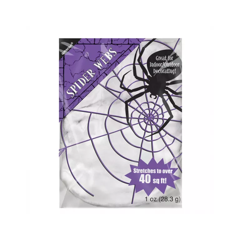 Dekorace Halloween pavučina bílá