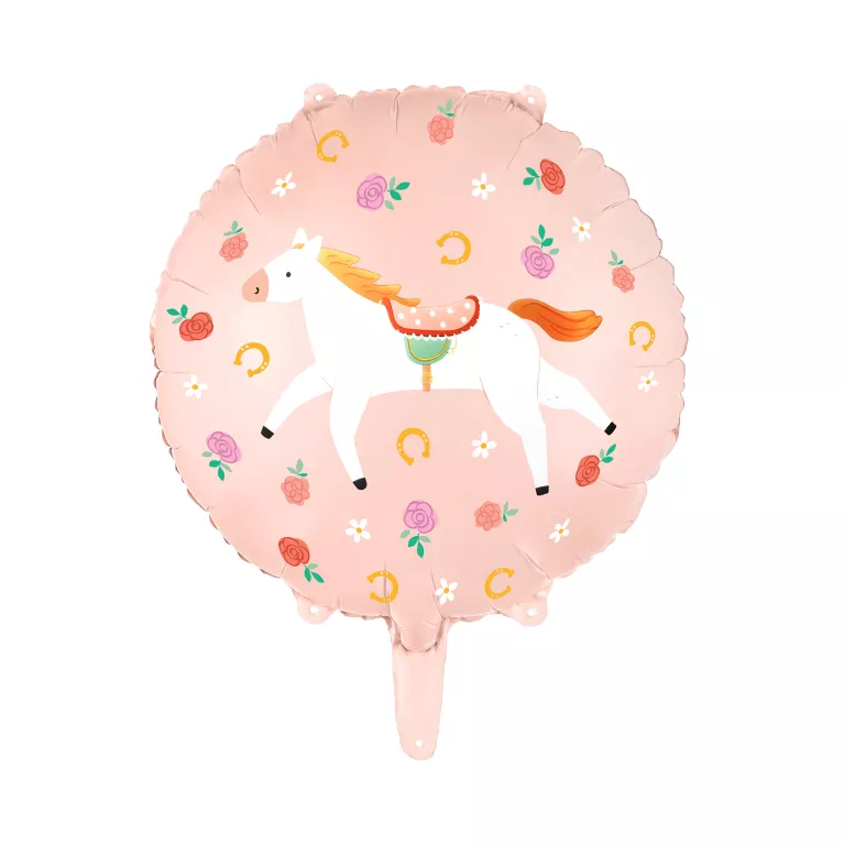Fóliový balónek Koník růžový