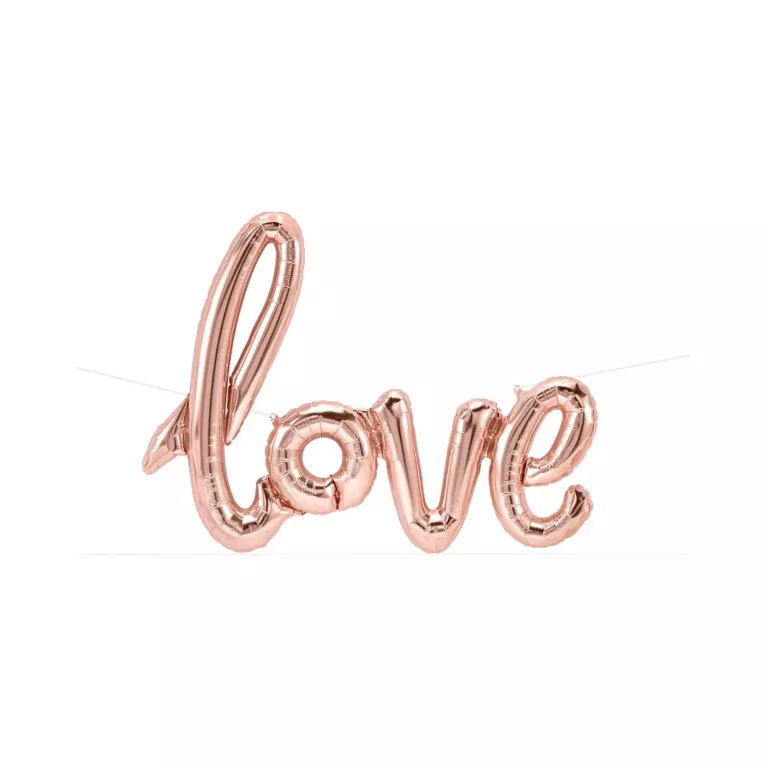 Balónek fóliový Love rose gold