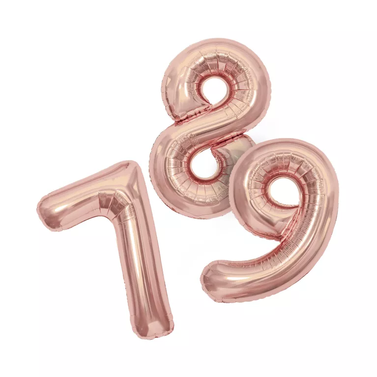 Balónky fóliové 85 cm rose gold čísla