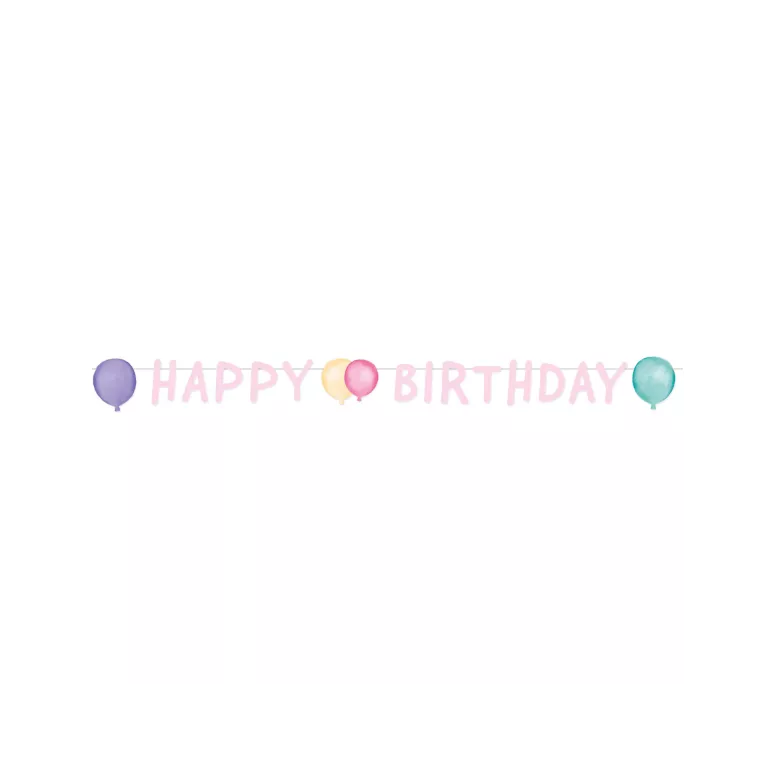 Párty Set Happy Birthday pastelové balónky 50 ks