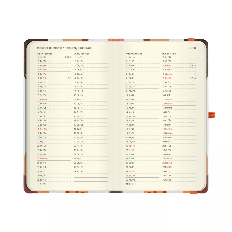 Kapesní diář - Kočičí tlapky