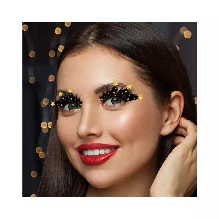 Řasy umělé černé s hvězdami