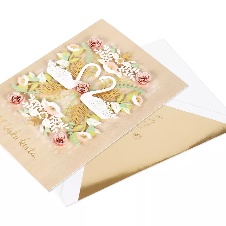 Luxusní přání - Labutě