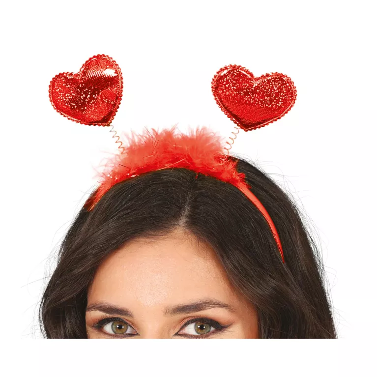 Čelenka Srdce červené