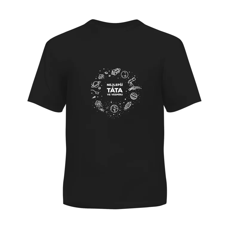 Svítící pánské tričko - Nejlepší táta ve vesmíru
