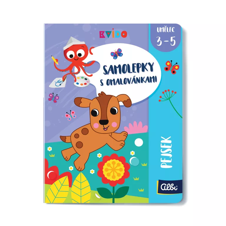 Samolepky s omalovánkami - Pejsek
